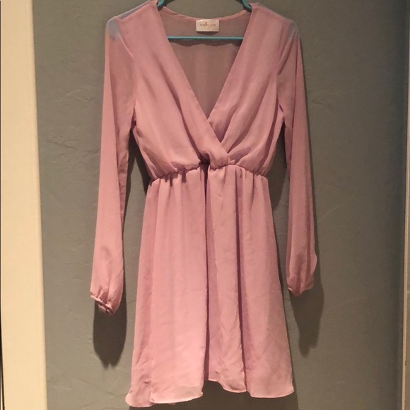 embrace Dresses & Skirts - purple long sleeve dress